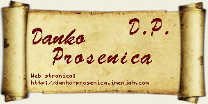 Danko Prosenica vizit kartica